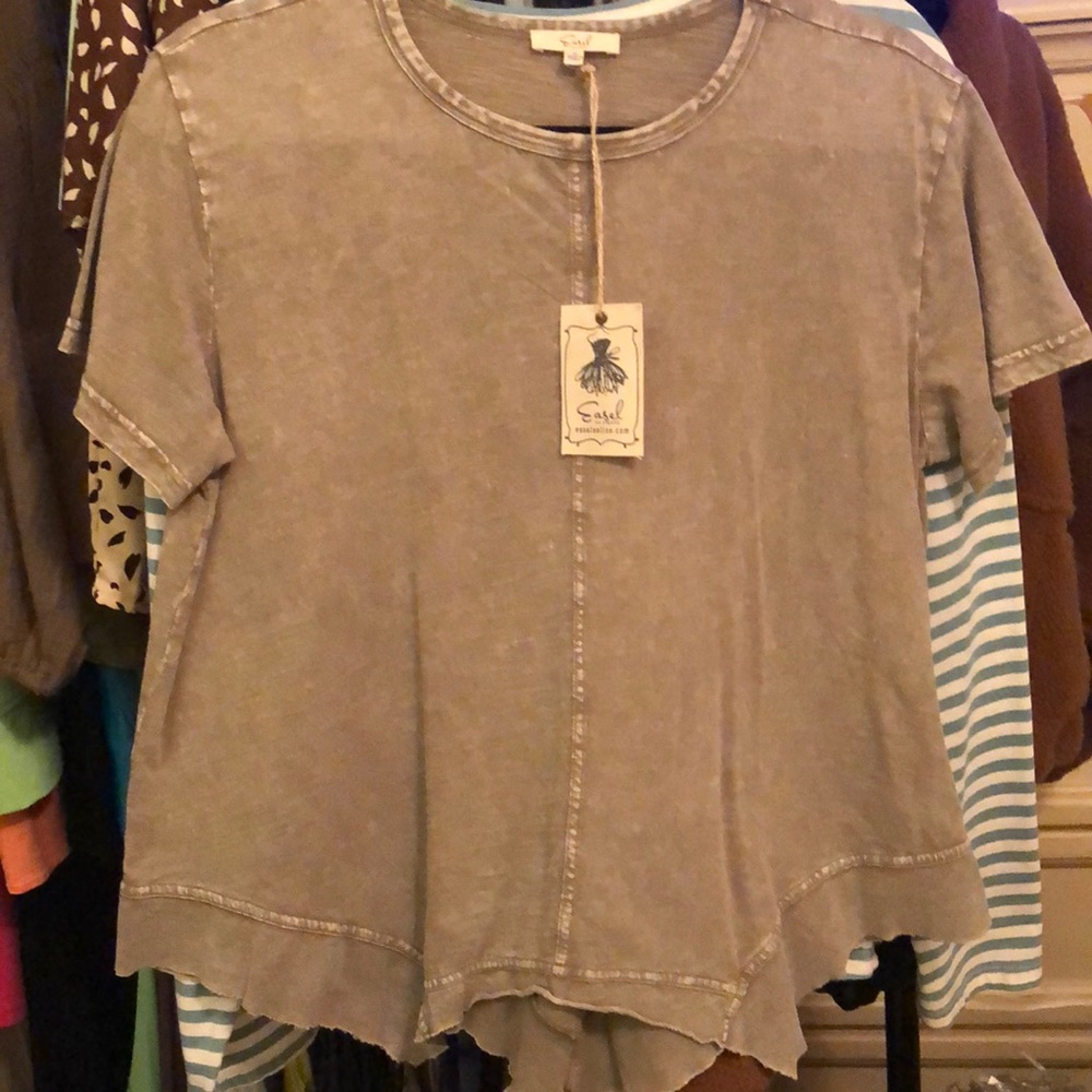 New with tags Easel washed look olive tee top